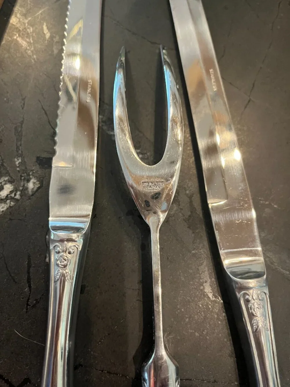 Vintage Carvel Hall Stainless Steel Carving Set in Original Box
